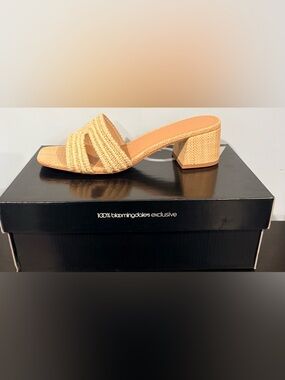 AQUA Women's Calli Sandals | color: Color:Natural Raffia | color: 7.5